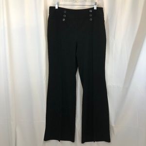 Black Flare Leg Double Button